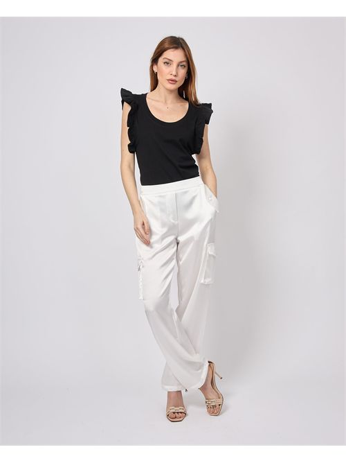 Pantalon en tissu Silvian Heach avec poches SILVIAN HEACH | GPP25355PAOFF-WHITE